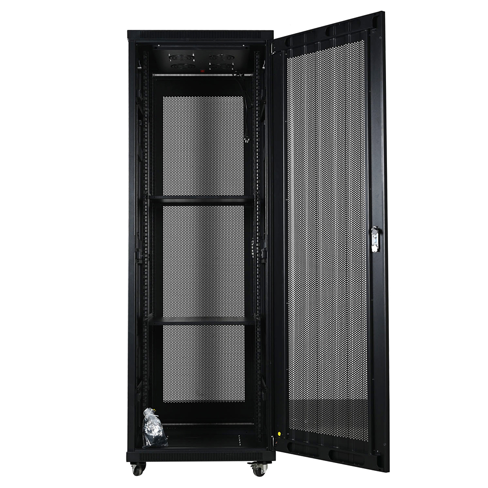 Armoire de rack de serveur perforée à vague plate 42u de 19 pouces