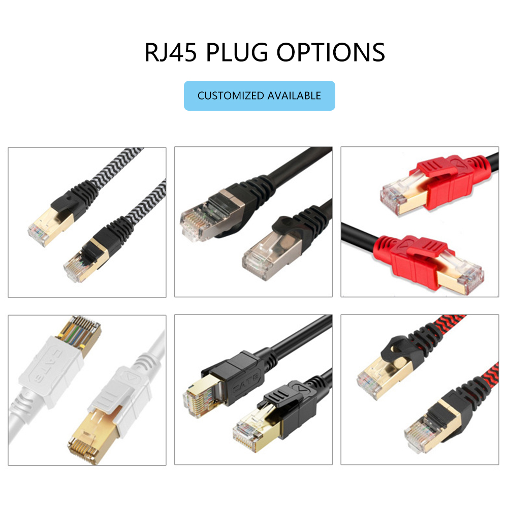 Cordon de brassage en cuivre Cat8 SFTP Ethernet PVC 24awg