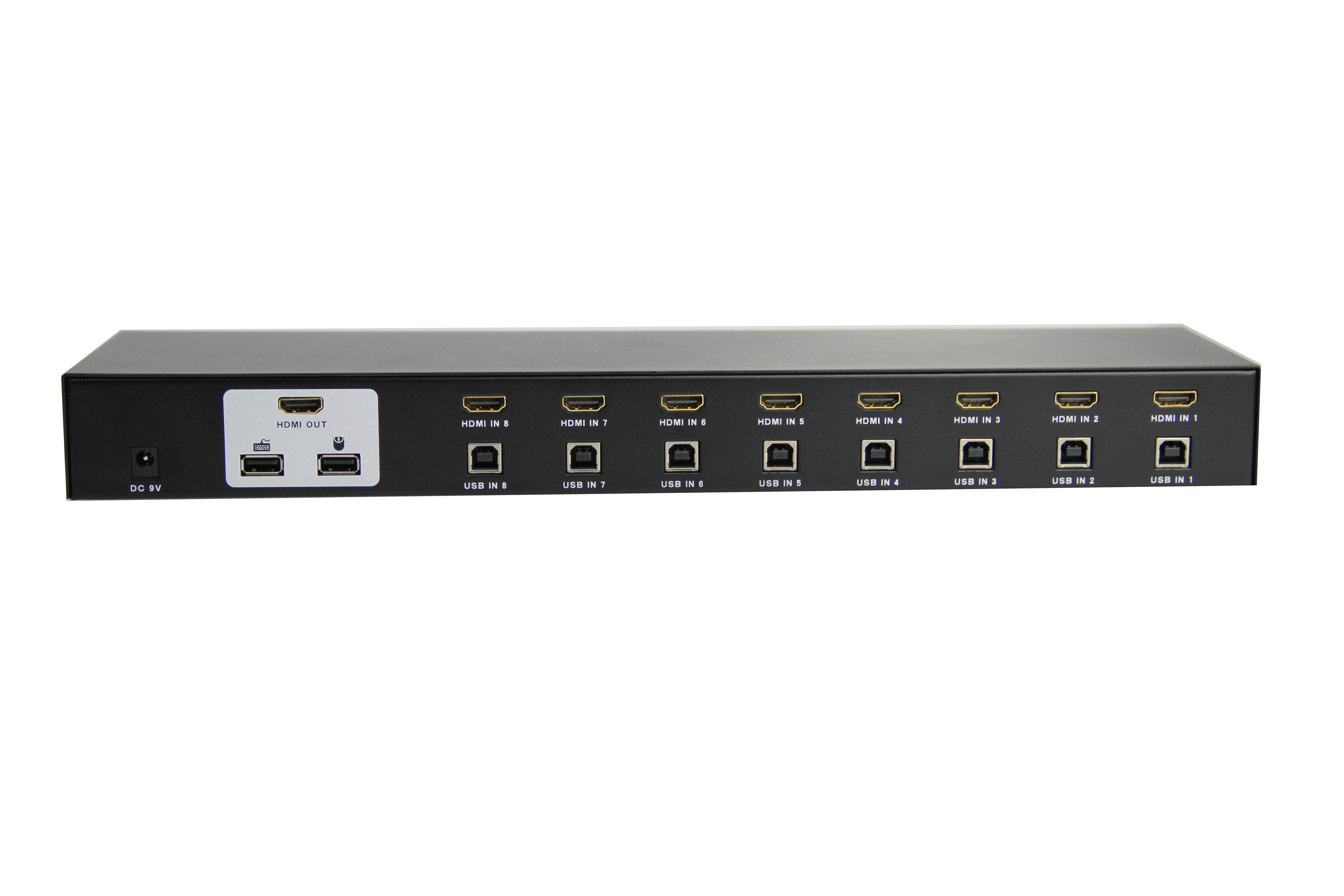 Montage en rack HDMI 4,8 ports, commutateur KVM de bureau, montage en rack 1U