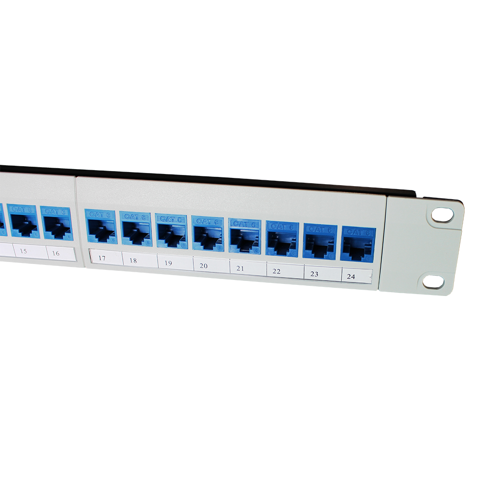 Panneau de brassage vierge UTP 24 ports à montage en rack 1U