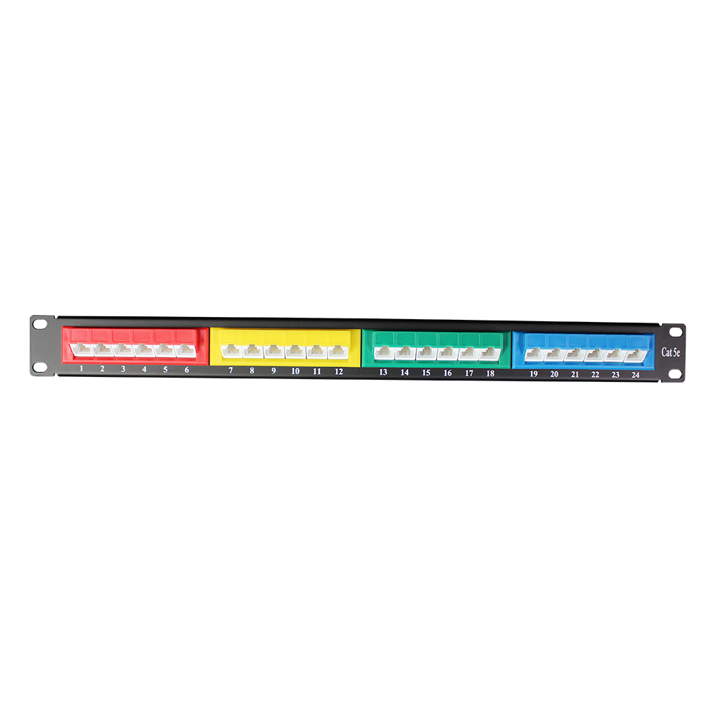 Panneau de brassage coloré 1U 24 ports