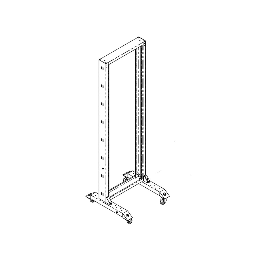 Rack Ouvert à 2 Postes Avec Roulette