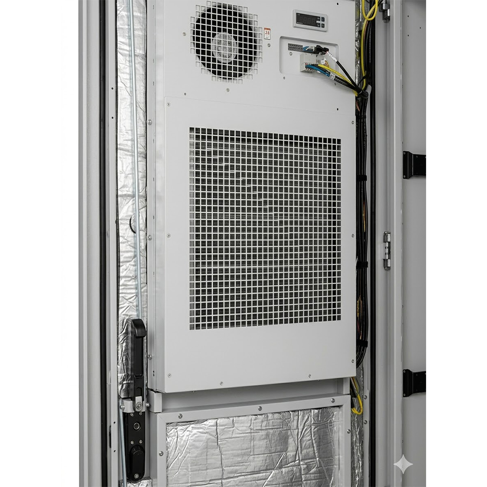 Cabinet extérieur de télécommunication IP65 42U 800×800 avec le climatiseur et le système de surveillance