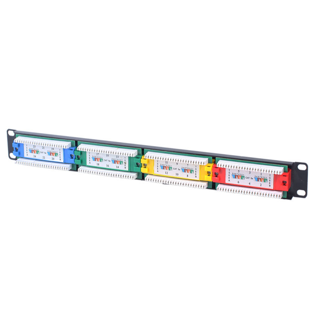 Panneau de brassage coloré 1U 24 ports