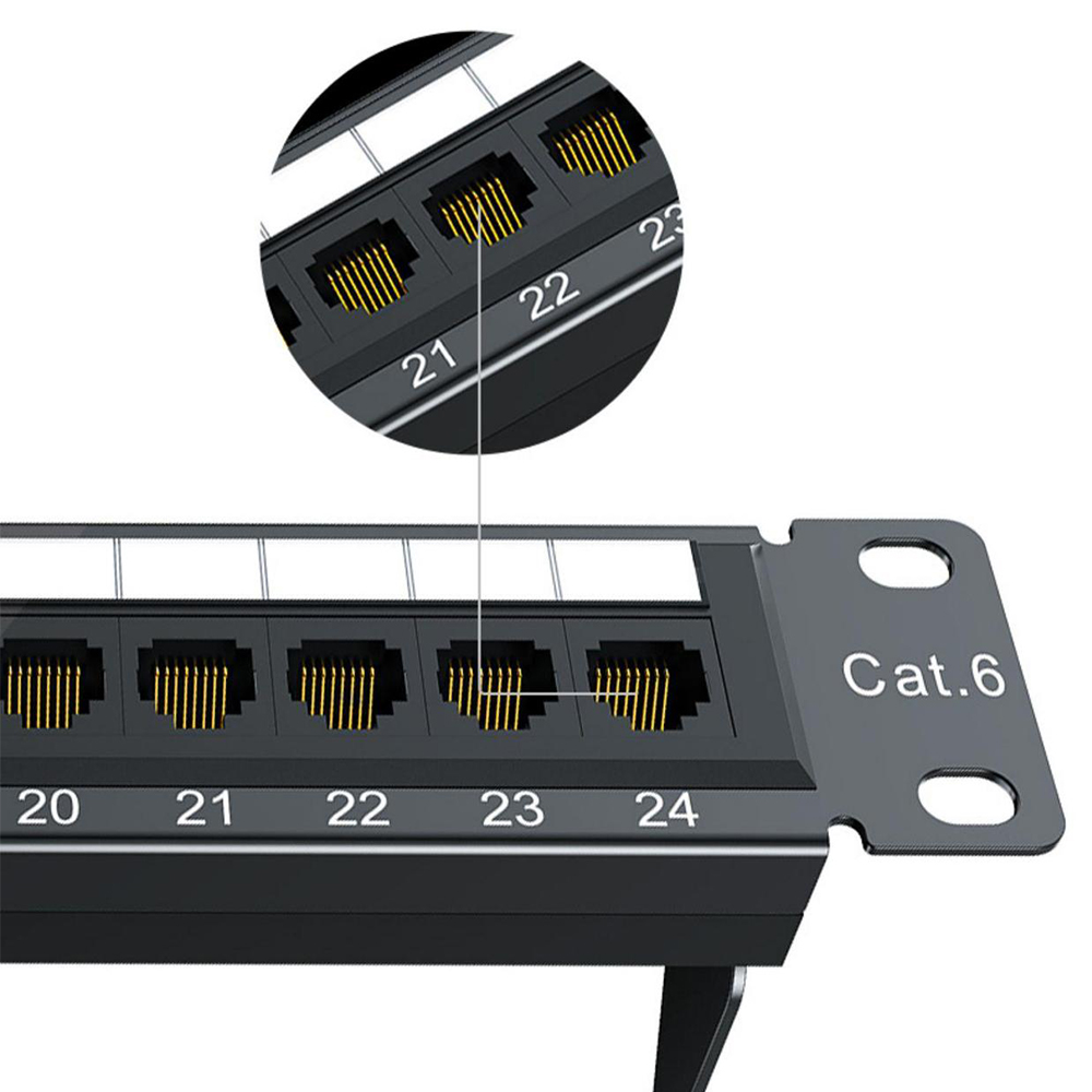 Panneau de brassage Cat6 UTP 24 ports