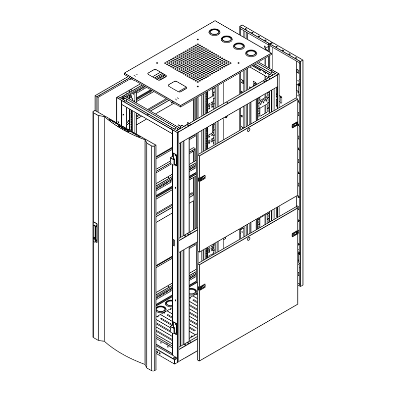 Armoire rack serveur robuste de 19 pouces pour centre de données