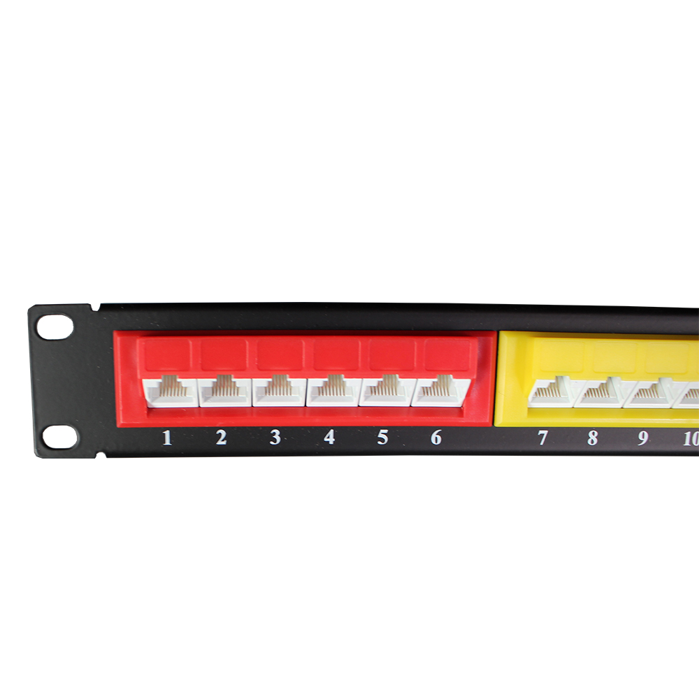 Panneau de brassage coloré 1U 24 ports