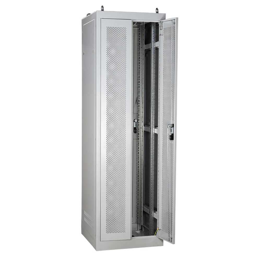 Armoire électrique à porte perforée IP20 42u avec chemin de câbles vertical