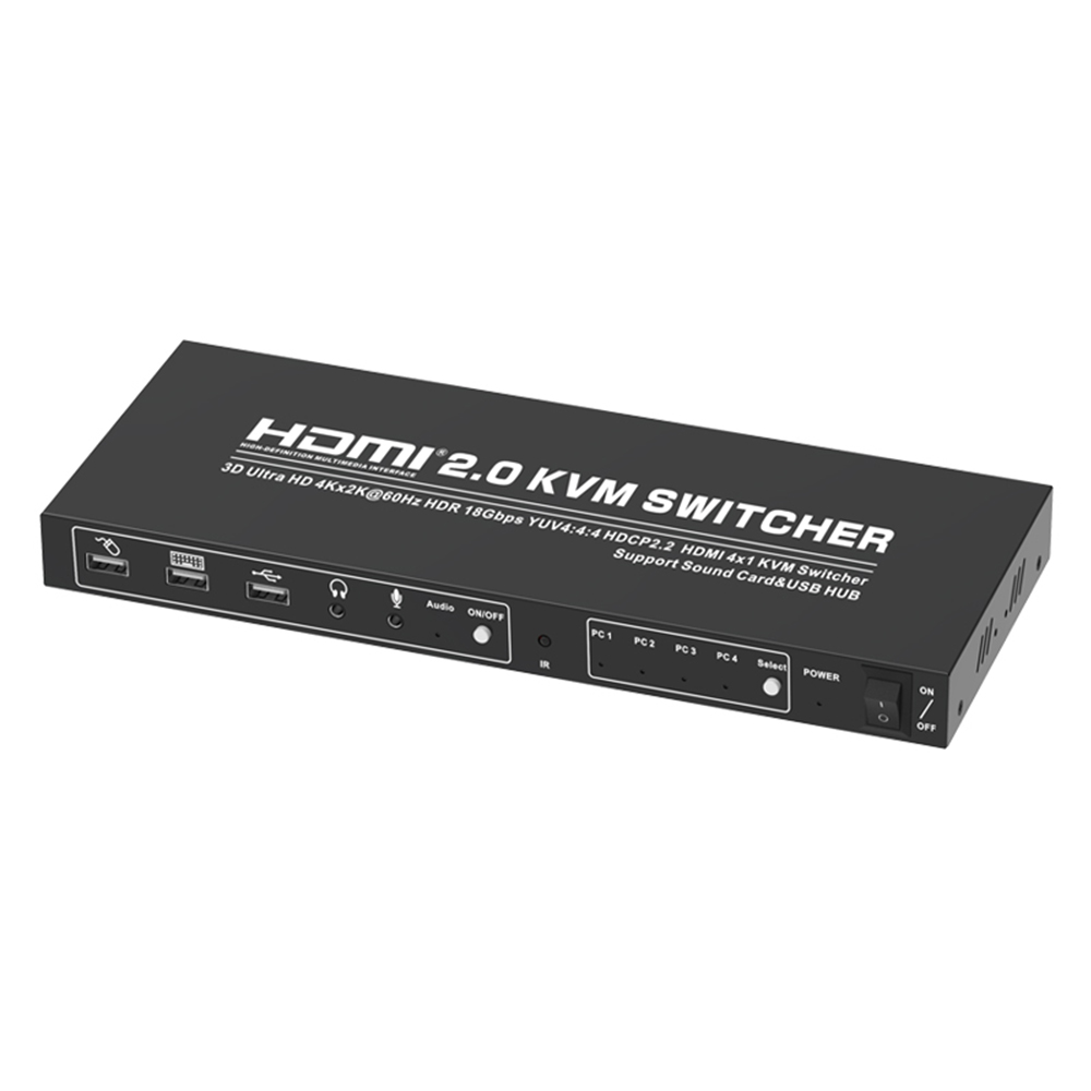 Nouveau Commutateur KVM 4x1 HDMI 4 Ports 3840x2160 @ 30Hz