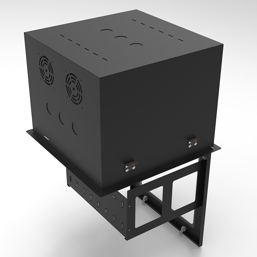 Armoire rack à porte en verre 19 ' encastrée au plafond 9U | Boîtier informatique peu encombrant