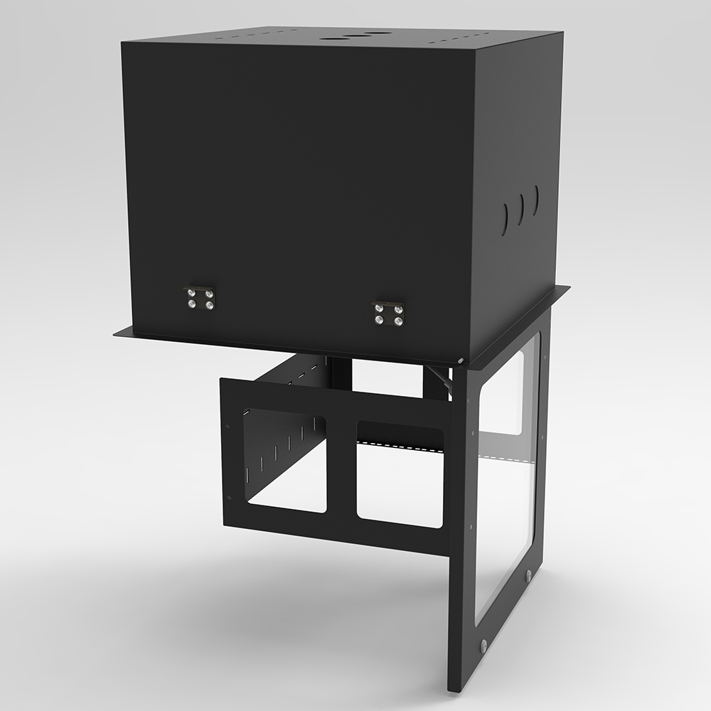 Armoire rack à porte en verre 19 ' encastrée au plafond 9U | Boîtier informatique peu encombrant