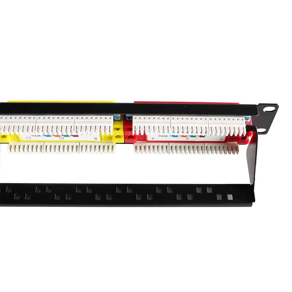 Panneau de brassage coloré 1U 24 ports