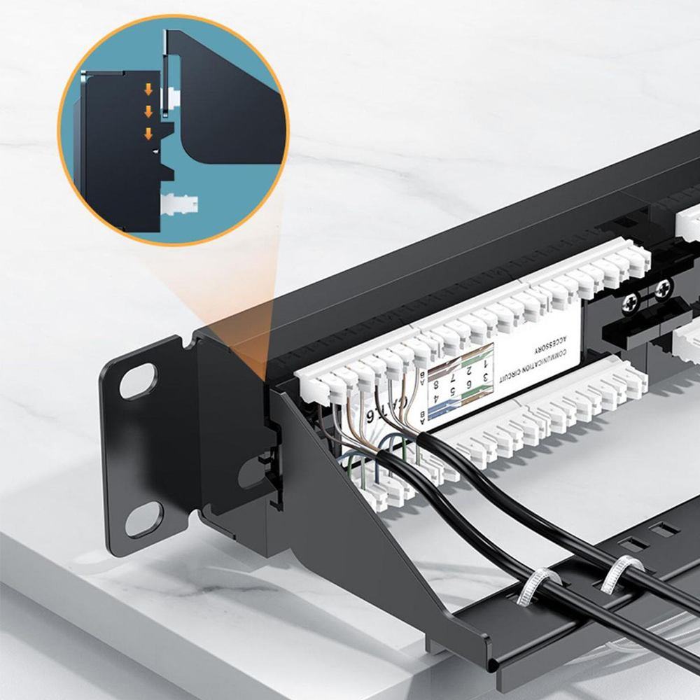 Panneau de brassage Cat6 UTP 24 ports