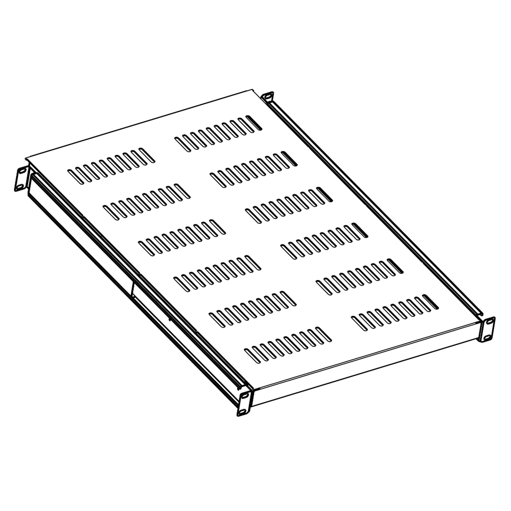 Étagère coulissante à 4 points pour armoire sur pied