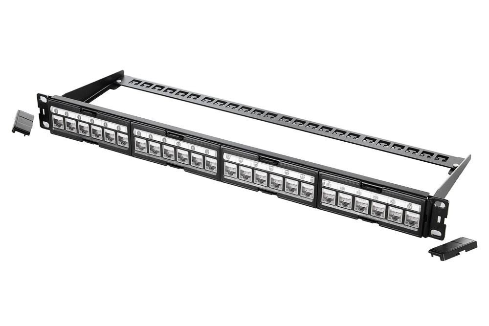 Panneau de brassage Cat6 à pleine charge 1U 24 ports