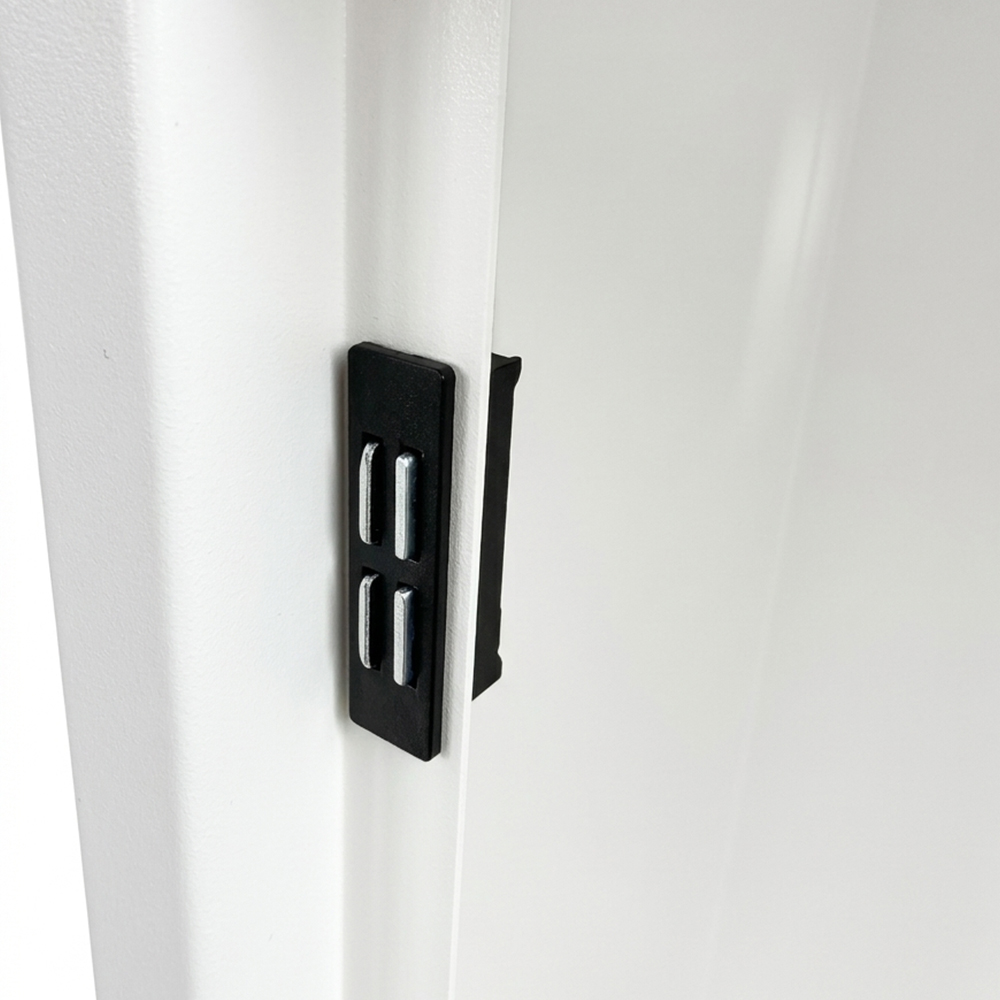 Armoire de rangement murale en acier avec porte vitrée – Fermeture magnétique, 380 × 210 × 382 mm