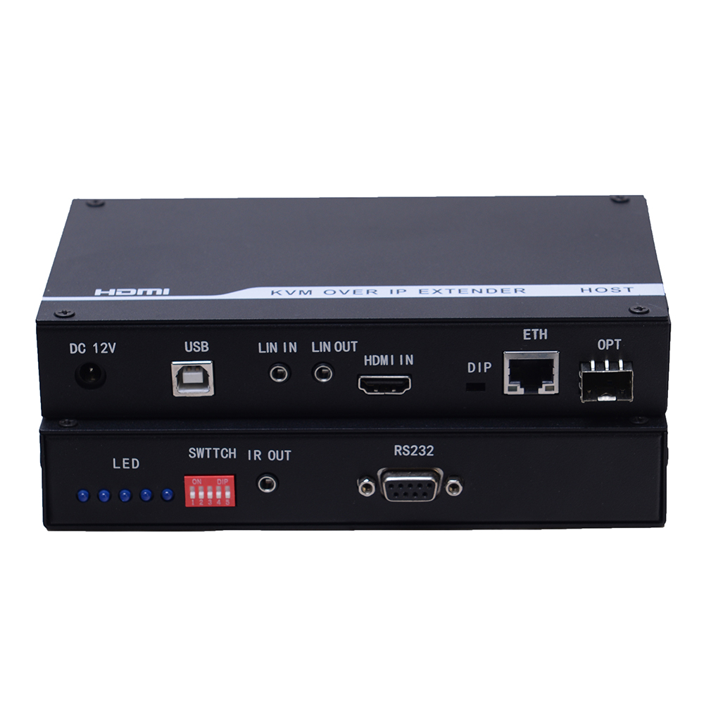 Extension de réseau optique KVM OVER IP HDMI sans perte