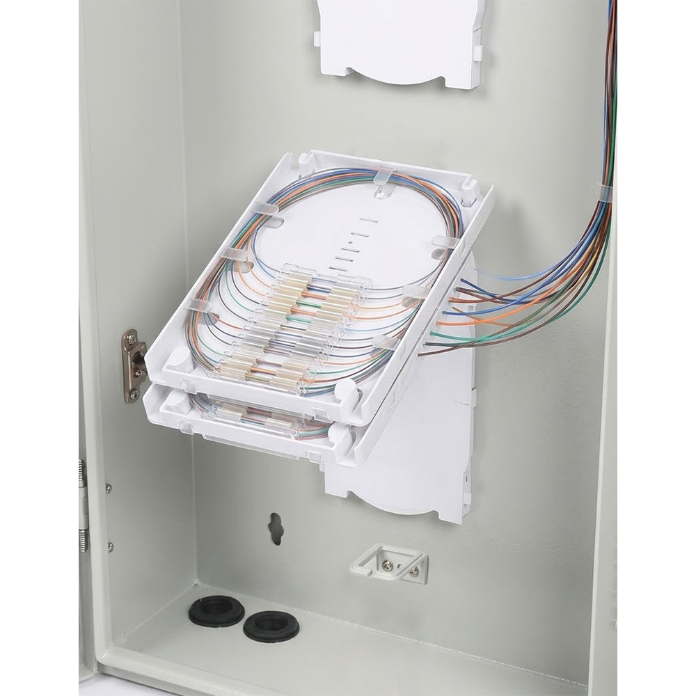 Cadre de distribution à fibre optique mural à 48 cœurs | Panneau de brassage fibre intérieur pour FTTH et télécommunications