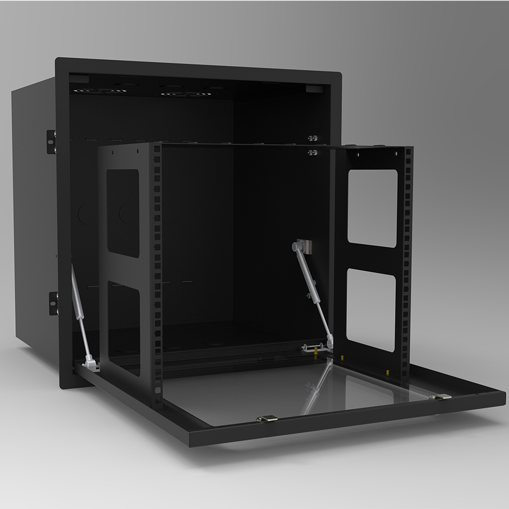 Armoire rack à porte en verre 19 ' encastrée au plafond 9U | Boîtier informatique peu encombrant