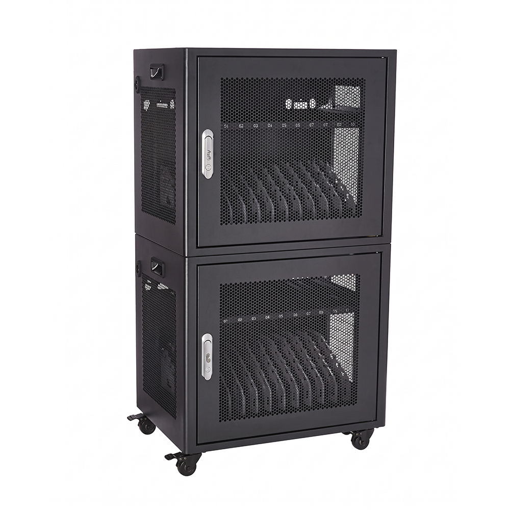 Armoire de chargement pour 12 appareils, taille mini pour ordinateur portable et Chromebook, 110/220 V AC | WebiT WB-CC-XS