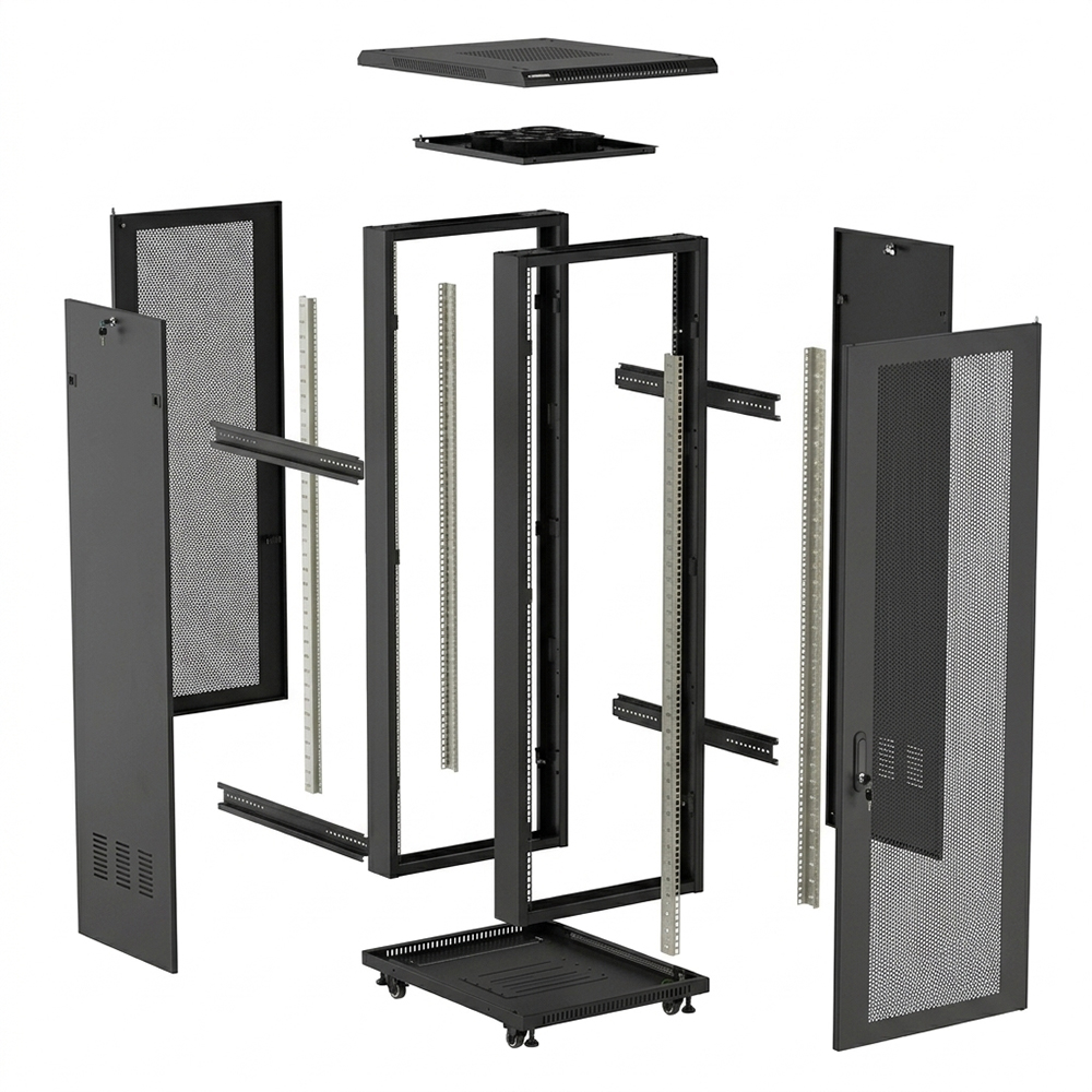 Armoire rack serveur autonome WEBIT Slimline 42U 600 x 800 | Type de porte à maille unique