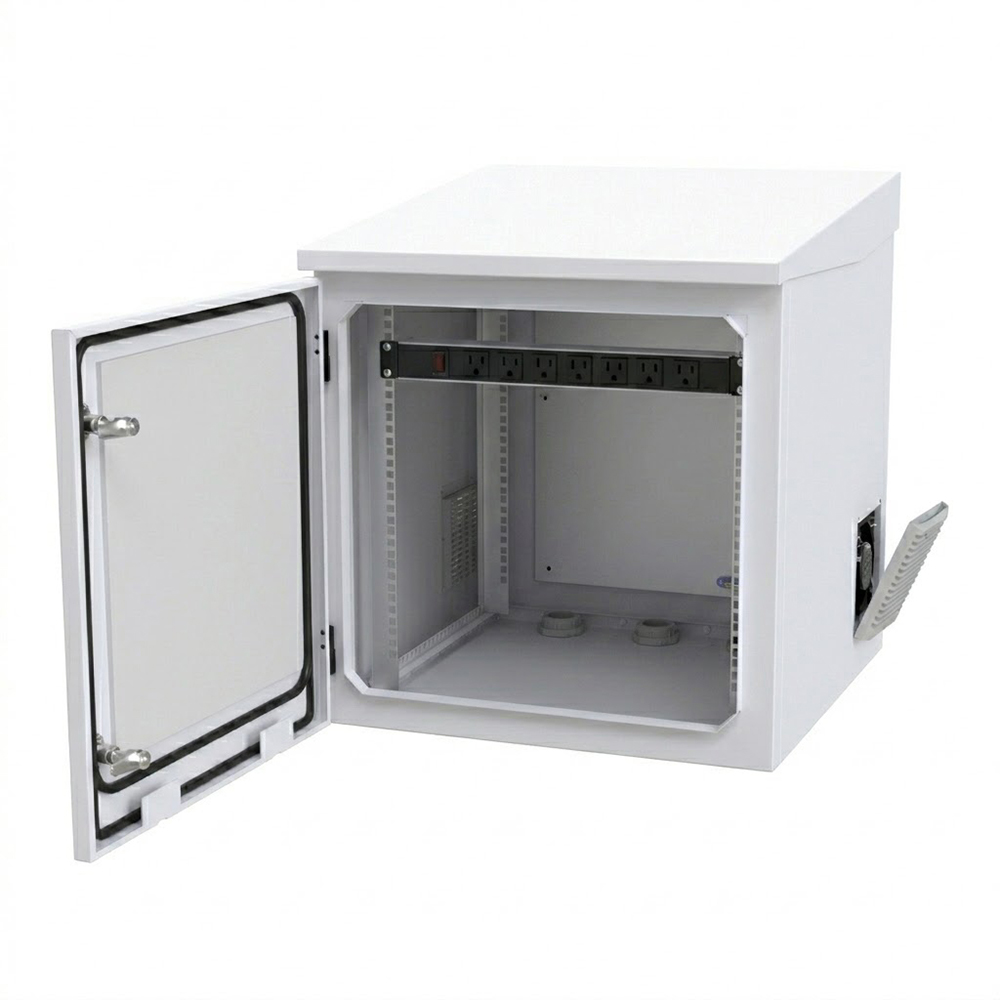 Le Cabinet extérieur Polonais de clôture des télécoms IP55 a monté 11U 600x780mm avec le toit en pente